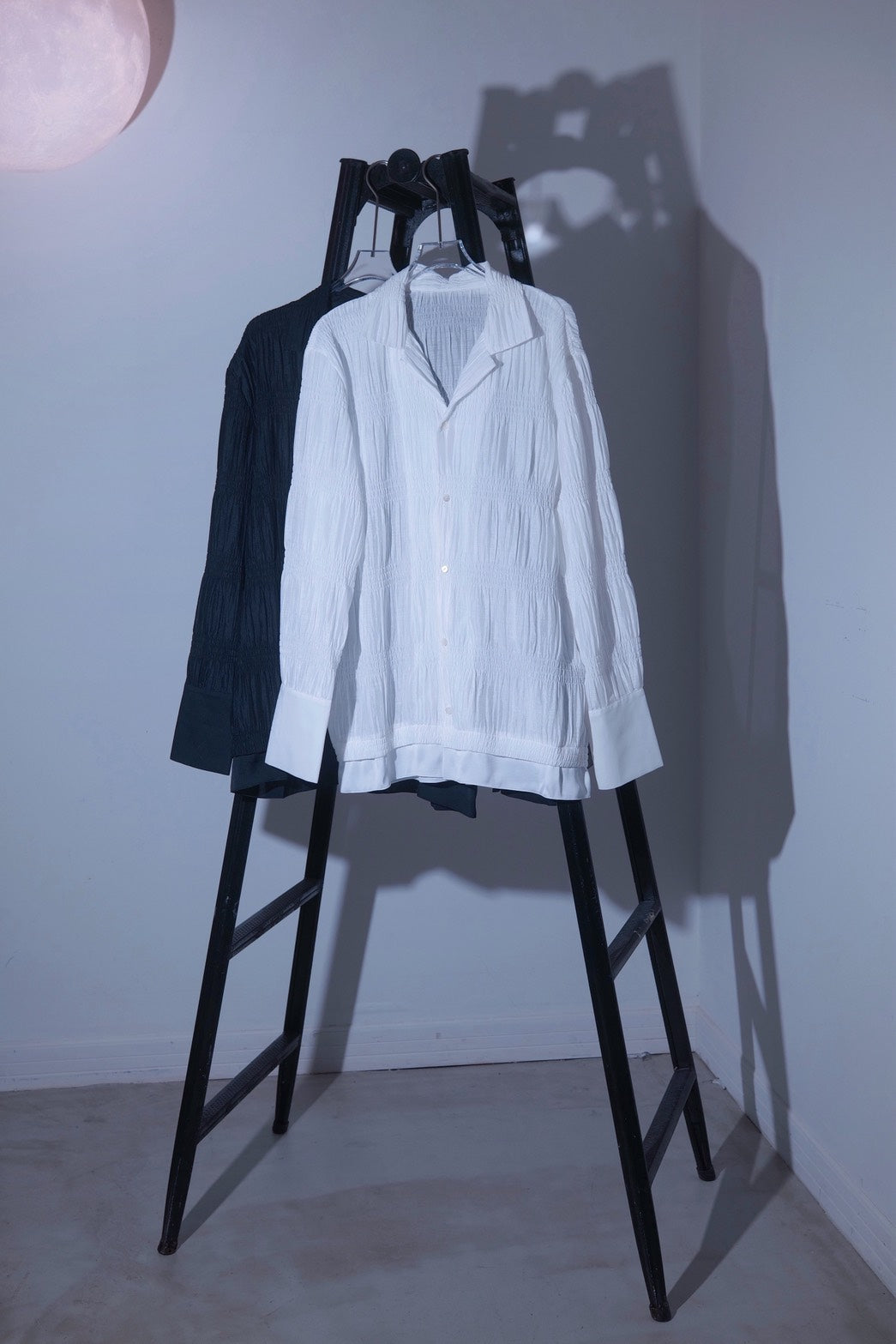 PLEATS OPEN COLLAR SHIRTS