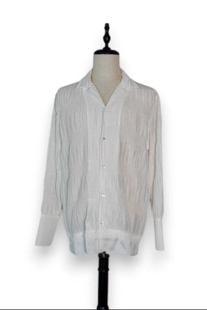 PLEATS OPEN COLLAR SHIRTS